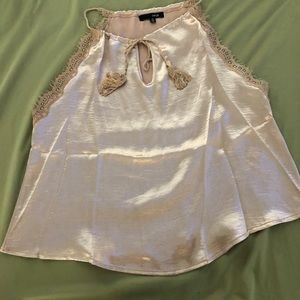 Beautiful blush top with lace detailing